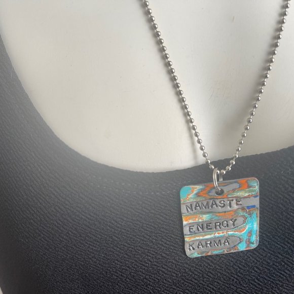 Kate Mesta Dog tag - Nameste, Energy, Karma - Picture 3 of 5